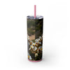Skinny Tumbler with Straw – 20 oz Stainless Steel Cup