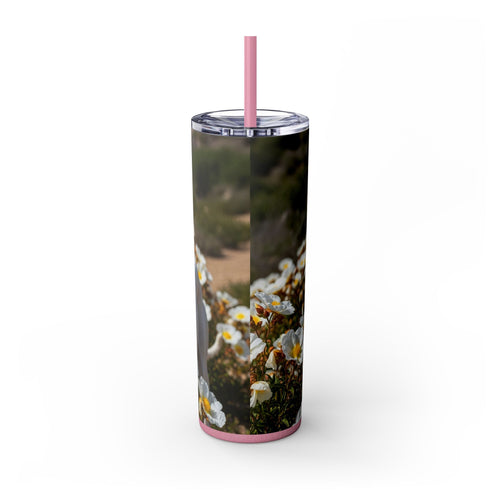 Skinny Tumbler with Straw – 20 oz Stainless Steel Cup