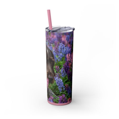 Skinny Tumbler with Straw – 20 oz Stainless Steel Cup