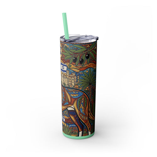 Skinny Tumbler with Straw – 20 oz Stainless Steel Cup