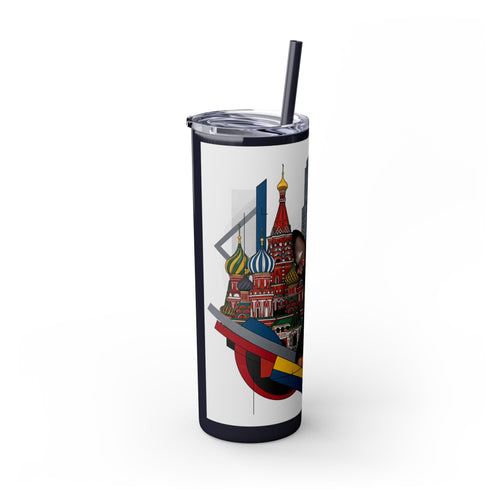 Skinny Tumbler with Straw – 20 oz Stainless Steel Cup