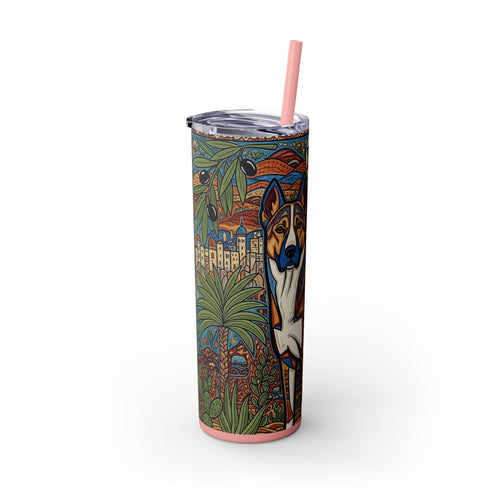 Skinny Tumbler with Straw – 20 oz Stainless Steel Cup