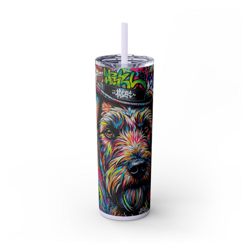 Skinny Tumbler with Straw – 20 oz Stainless Steel Cup