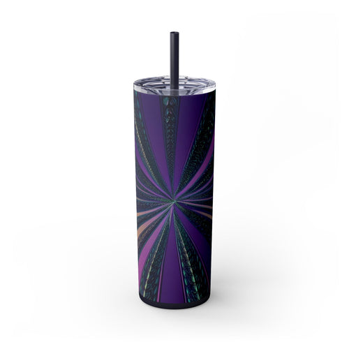 Skinny Tumbler with Straw – 20 oz Stainless Steel Cup