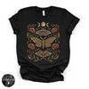 Harvest Moon Moth Tee | Celestial Botanical Moth Graphic T-Shirt