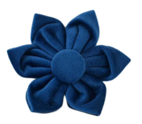 Blue Velvet Dog Collar & Leash Set | Bow, Vest, Flower & More | XS–XL