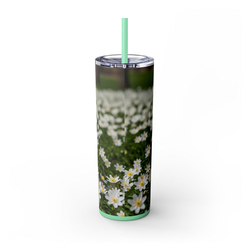 Skinny Tumbler with Straw – 20 oz Stainless Steel Cup