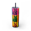 Skinny Tumbler with Straw – 20 oz Stainless Steel Cup