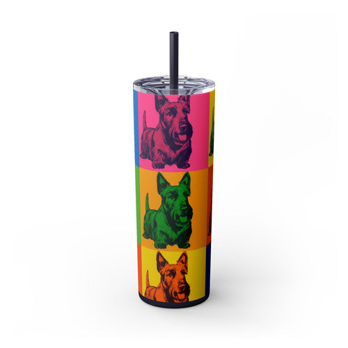 Skinny Tumbler with Straw – 20 oz Stainless Steel Cup