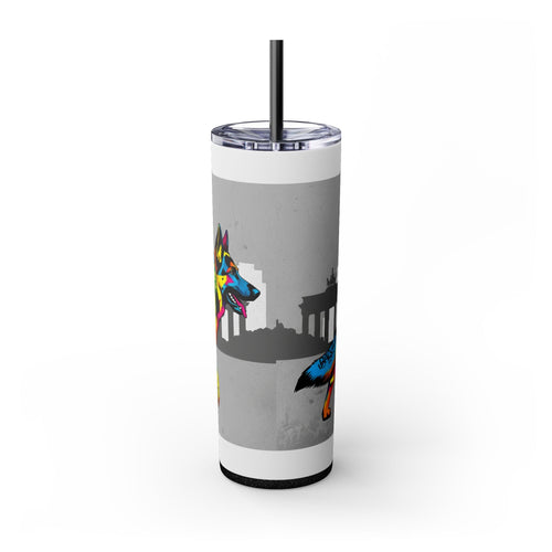 Skinny Tumbler with Straw – 20 oz Stainless Steel Cup