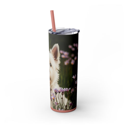 Skinny Tumbler with Straw – 20 oz Stainless Steel Cup