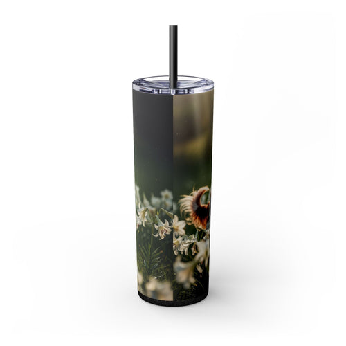 Skinny Tumbler with Straw – 20 oz Stainless Steel Cup