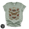 Harvest Moon Moth Tee | Celestial Botanical Moth Graphic T-Shirt
