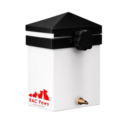 RAC Paws by RentACoop 64oz(2L) Small Animal Drinker with Sliding Lid and No-Drip Brass Nozzle