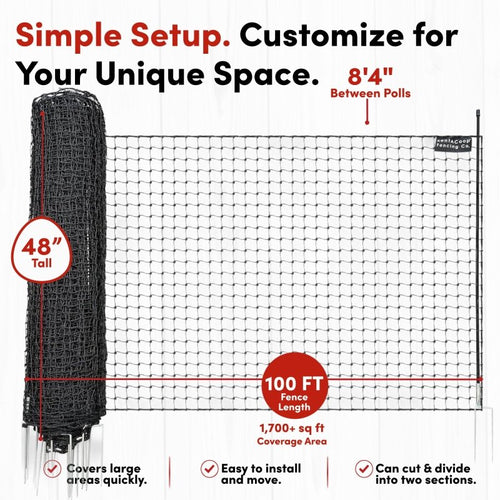 RentACoop Black Non-Electric Boundary Fence