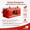 RentACoop Big Red Barn Chick Brooder Set | Durable, Lightweight, easy-clean, multipurpose | With Heating Plate, Feeder, Waterer, Absorbent Hatchling Liners, Jute Liners, LED Light, Security Latch