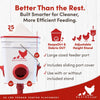 RentACoop 25lb BPA-Free Chicken Feeder with 4 Large Ports and Adjustable Stand - Center Placement