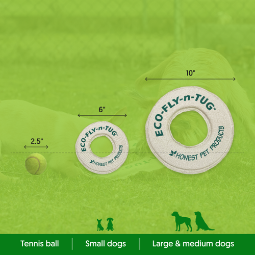 ECO-FLY-N-TUG | Non-Toxic Dog Frisbee & Tug Toy