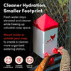 RentACoop 1 Gallon High Rise Chicken Waterer with 2 Auto-Fill Cups, Horizontal Nipples