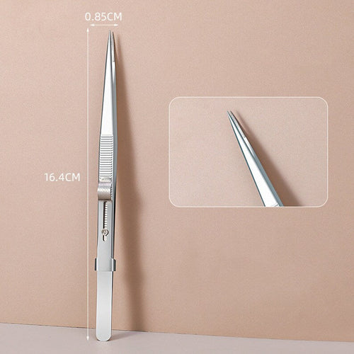 2 Pcs Set 6 Durable Stainless Steel Tweezer Set: Rust-resistant, Highly Elastic, Anti-static