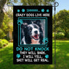 Crazy Dogs Live Here Personalized Custom Photo Garden Flag C180