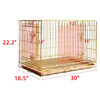 24-42 Collapsible Copper Gold Dog Crate GLD24-42
