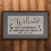 Hope You Brought Wine Dog Treats Personalized Custom Doormat