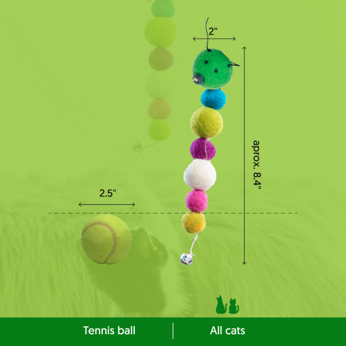 Eco-Friendly Wool Cat Toy - Eco-Catty Pillar