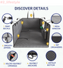 Large Seat Guard Waterproof Back Seat Extended Cover With Mesh Window Storage Pockets