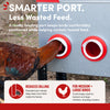 RentACoop Flock Feeder 65 lb - Large Capacity, Weatherproof Metal 6-Port Feeder for Adult Chickens, Turkeys, Ducks, and More