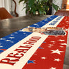 Real Food Real Beer Table Runner | Trump Retro Kissing Beer 4th Of July | Independence Day Table Runner For Kitchen 682330 - GOP
