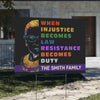 Custom Resist Yard Sign – When Injustice Becomes Law, 8647 Anti Trump, Personalized RBG Political Protest For Women’s Rights 682174