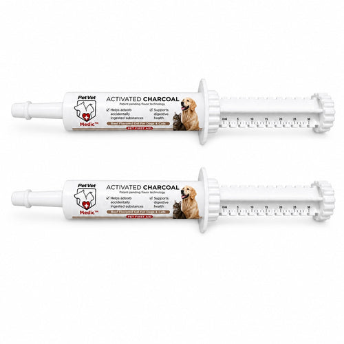 PetVet Medic® Activated Charcoal Syringe for Dogs & Cats — 30 mL