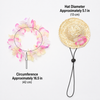 Pet Straw Hat and Flower Lei Set Beach Hawaii Style