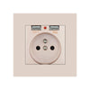 German Type Socket Wall Power Socket With Dual USB
