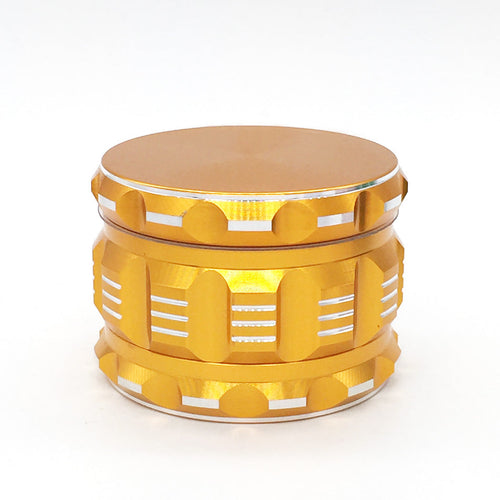 New Metal Sound Pattern Polygonal Aluminum Alloy 4-layer Smoke Grinder