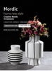 Black And White Striped Ceramic Vase Light Luxury Modern Home