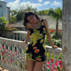 European And American Style Golden Girl Same Style Printing Dress