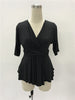V Solid Color Women's Plus Size Dress