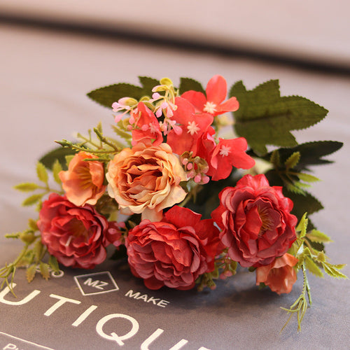 Family Dining Table Wedding Supplies Plastic Peony Bouquet Props