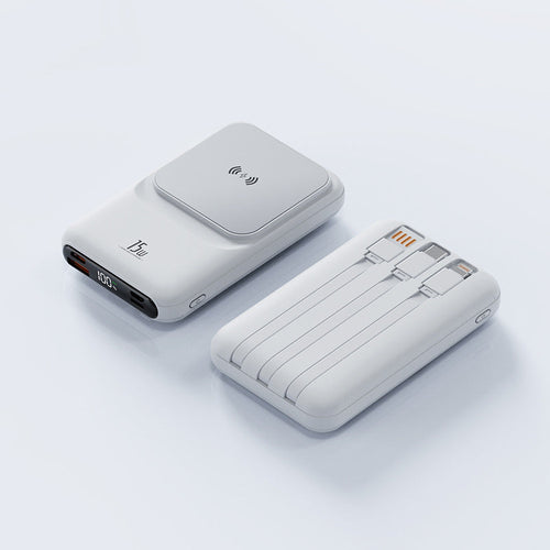 Magnetic Wireless Charger Power Bank With Cable Super Fast Charge Mobile Power 10000 MA