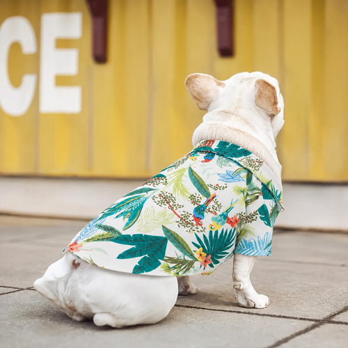 Tropical Hawaiian Dog Beach Shirt