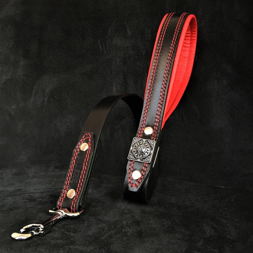 The Eros leash black & red