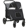 One-Click Foldable Stroller for Large Medium Small Dogs, Pet, Cats with Storage