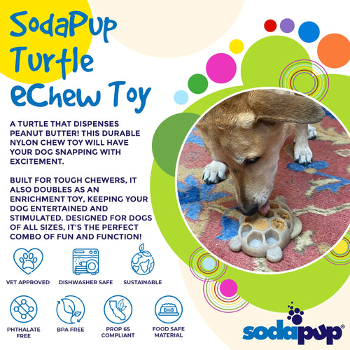 Turtle Nylon Chew Toy - Ultra-Durable Enrichment Toy for Power Chewers USA