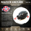 USA-K9 Magnum Grenade Shaped Durable Rubber Chew Toy, Treat Dispenser, Reward Toy, Tug Toy, and Retrieving Toy - Black Magnum