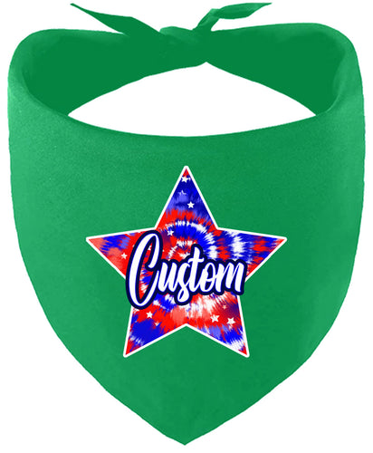 Custom Patriotic Tie Dye Pet Bandana