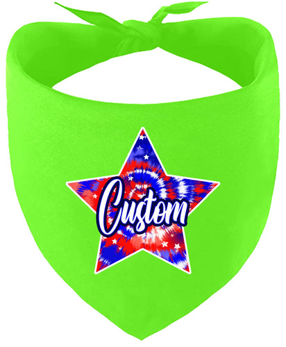 Custom Patriotic Tie Dye Pet Bandana