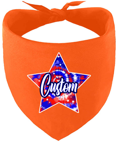 Custom Patriotic Tie Dye Pet Bandana