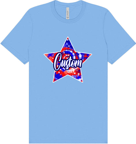 Custom Patriotic Tie Dye Adult Bella Canvas Shirt